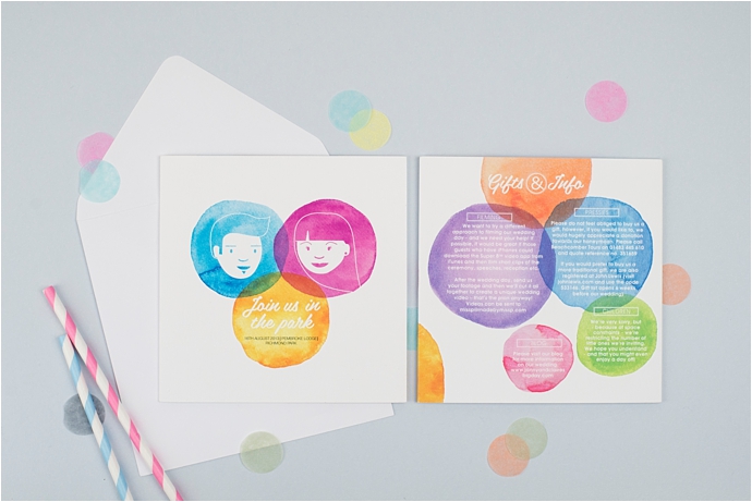 Claire Louise Creates / Unique, colourful wedding stationery / As featured on www.mrandmrsunique.co.uk