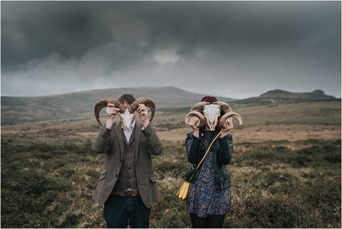 Dramatic, dartmoor, engagement // Photos by Clare Kinchin // Featured on www.mrandmrsunique.co.uk