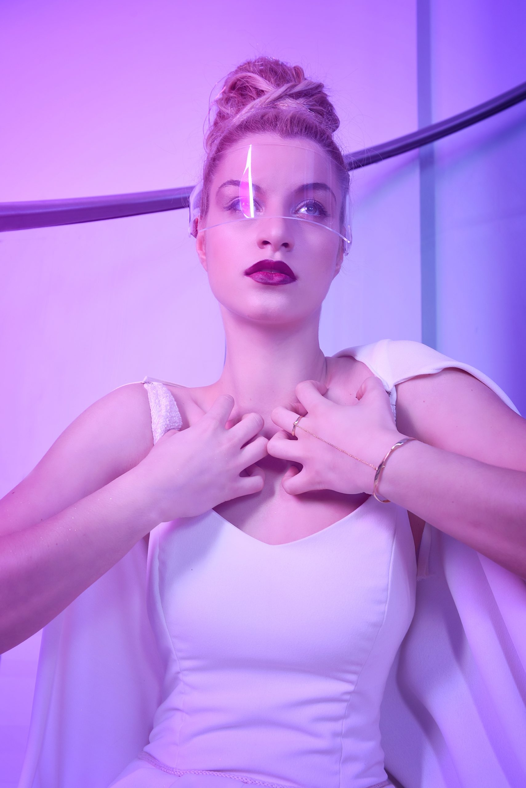 Icetank, futuristic fantasy, same sex brides / Photos by Emma Jane Photography / Styled by Way Out Wedding & Carmela Weddings / As featured on www.mrandmrsunique.co.uk