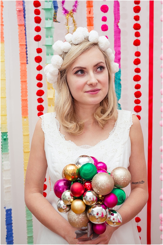 1960's kitsch Vintage Christmas bridal Inspiration by The National Vintage Wedding Fair- Photos by Sharon Cooper