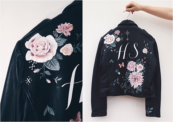 Wolf & Rosie - Original and bespoke hand painted designs on leather for all you cool brides and grooms to be. Botanical inspired designs with a touch of the bohemian.