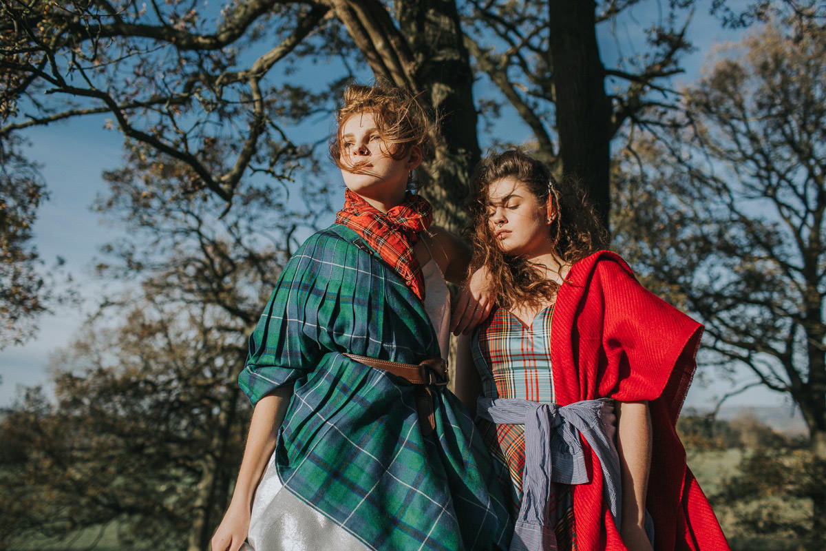 alternative bride, alternative wedding dress, autumn wedding, autumnal, bridal style, cool brides, countryside wedding, doc martens, edgy bride, elopement, forbidden love, handmade dress, magda k photography, outdoor elopement, outdoor wedding, peak district, peak district wedding, runaway bride, runaway wedding, same sex elopement, same sex marriage, same sex wedding, silver wedding dress, tartan, tartan dress, two brides, wild bride