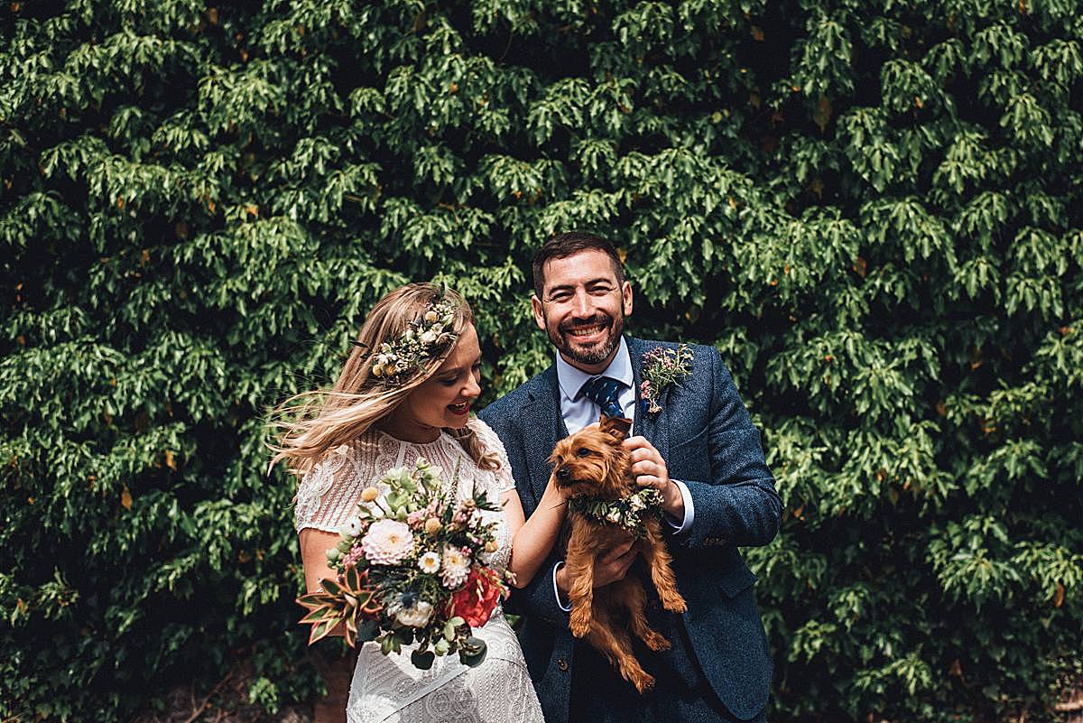 pub wedding, Mr and Mrs Unique, Creative Photography, Lace & Grace, Marni V Photography, Bristol Wedding, Rustic Decor, DIY Wedding, The Battleaxes, Budget Wedding, Dogs at Wedding, South West Weddings, Homemade Bunting, Gin Cocktails, Garden Reception, Bohemian Dress, Welshe Cakes, Wildflowers, Flower Crown, Small Wedding, Deckchair Reception