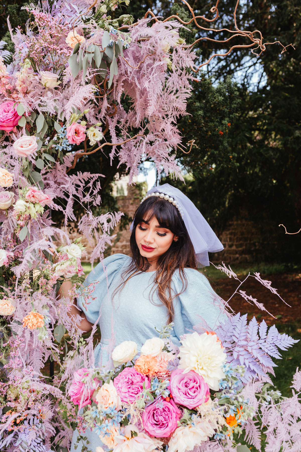 Romantic Maximalist Bridal Inspiration with pastel florals