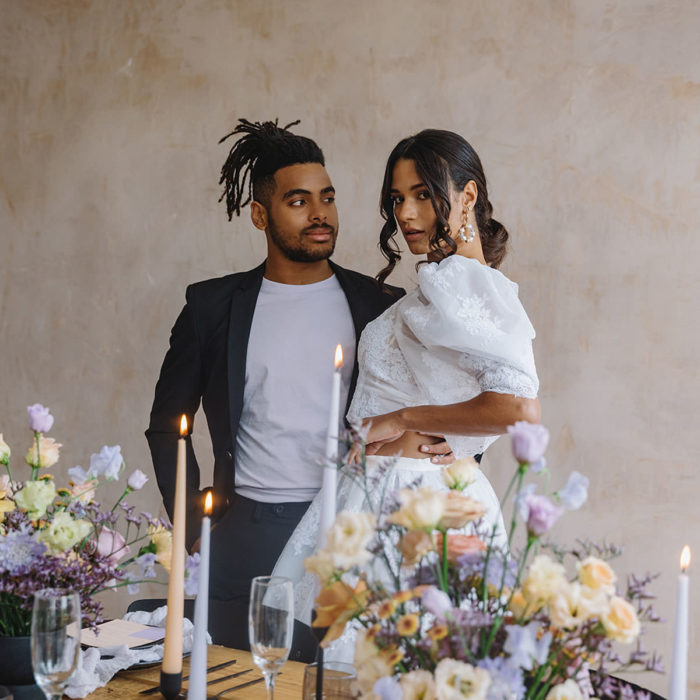 Urban Romance - Modern Loft Style Wedding Inspiration with pastel details
