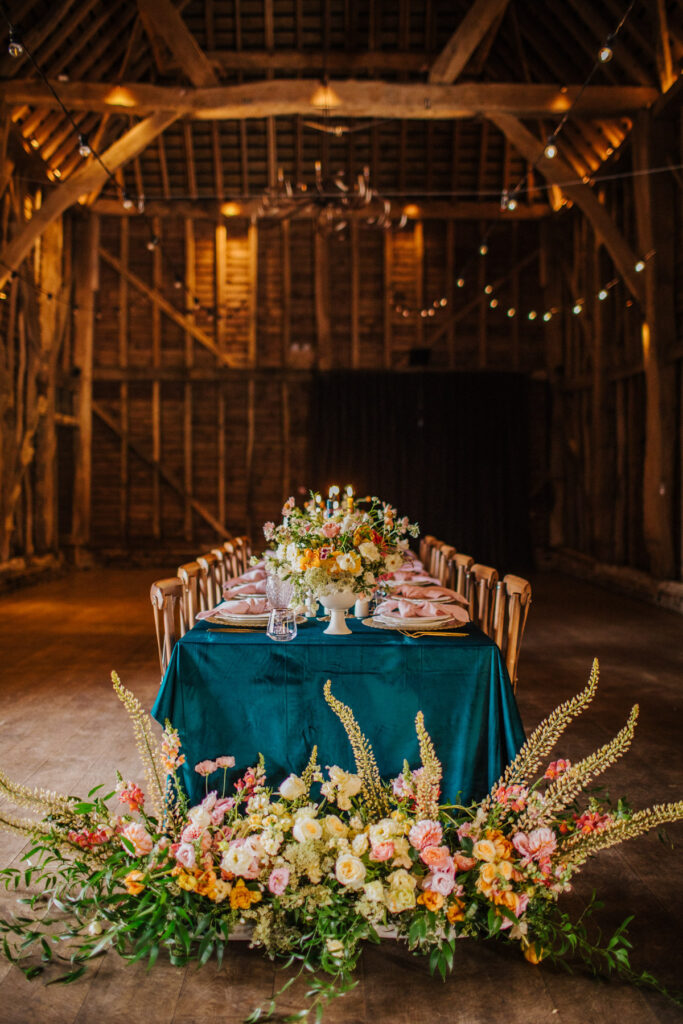 Vibrant Meadow Dining and Wedding Tablescape Inspiration at The